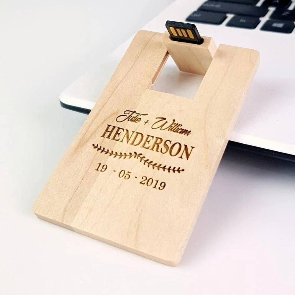 Usb-флеш-накопитель деревянный с гравировкой логотипа на 2/4/8/16/32/64