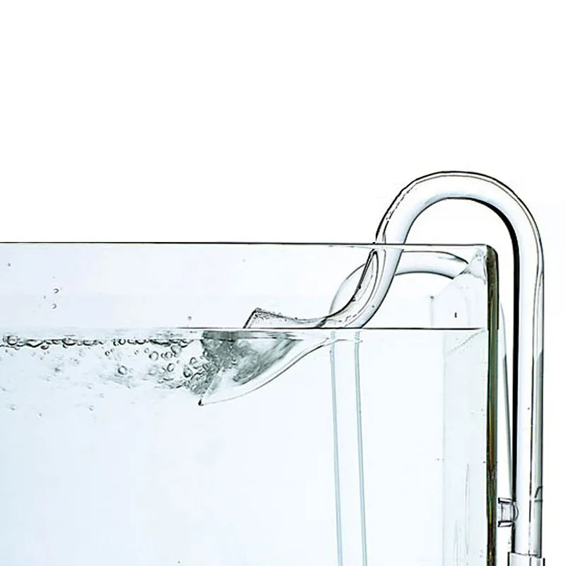 Aquarium Water Skimmer Inflow And Outflow Lily Pipe Kit 2 Pack Clear Glass Fountain Inflow Pipes Aquarium Fil