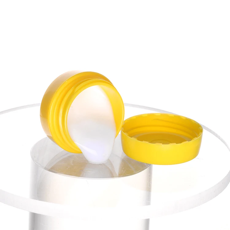 5g 10g 15g 30g green/grey/yellow plastic uv nail gel jars empty facial jar cream bottle with rubber band