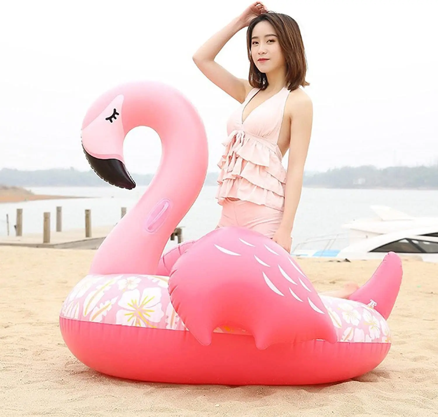 Pool Floats For Adults Inflatable Inflatable Float Water Toys Pink Flamingo Floaters For Swimming Pool