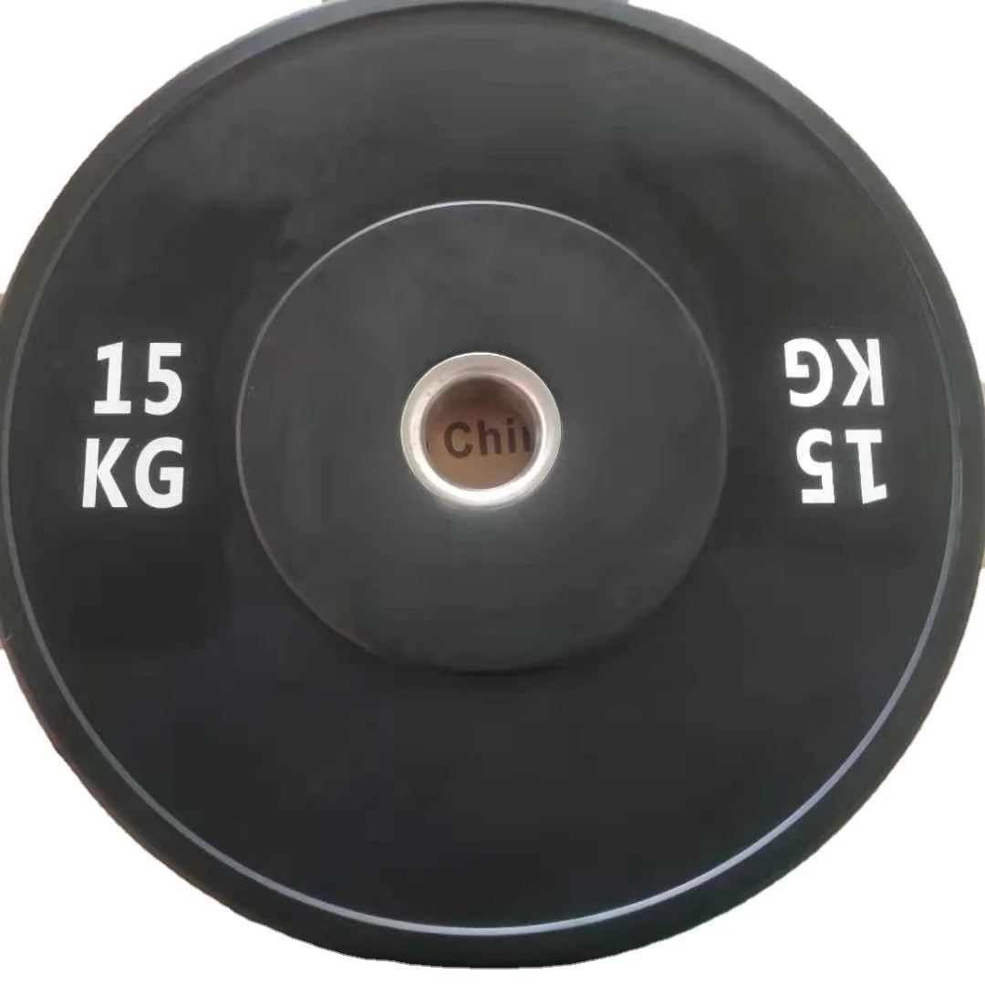 barbell black rubber bumper plate set