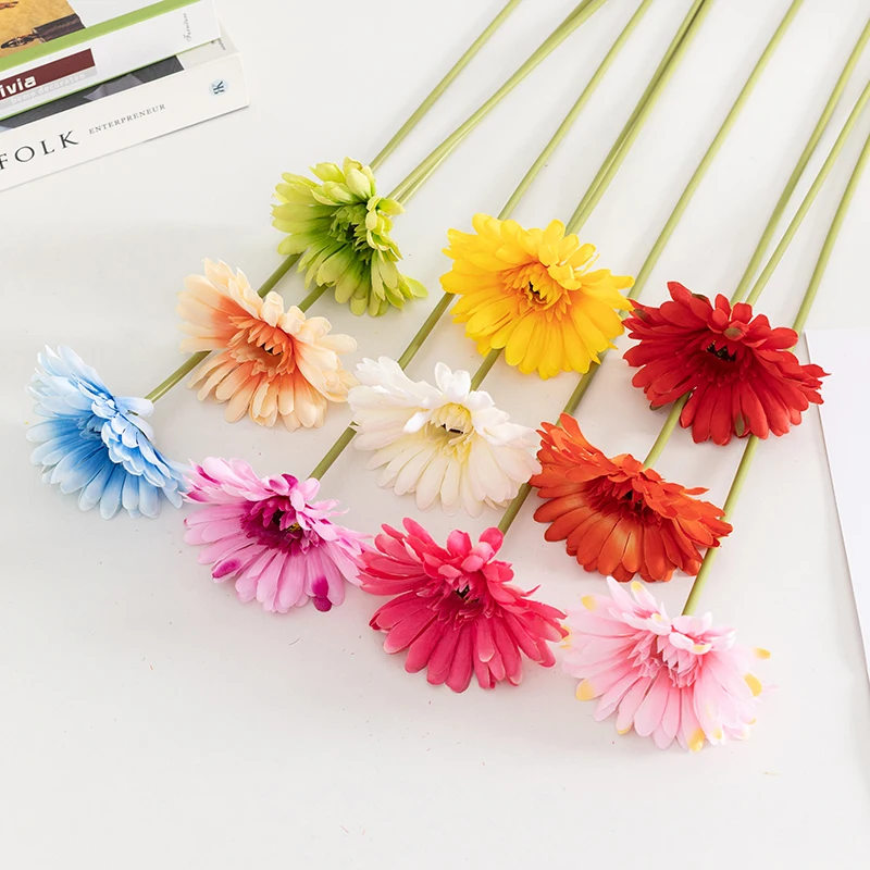 Artificial Flowers Gerbera Jamesonii Single Sleeve Flower For Home Decoration Silk Flowers