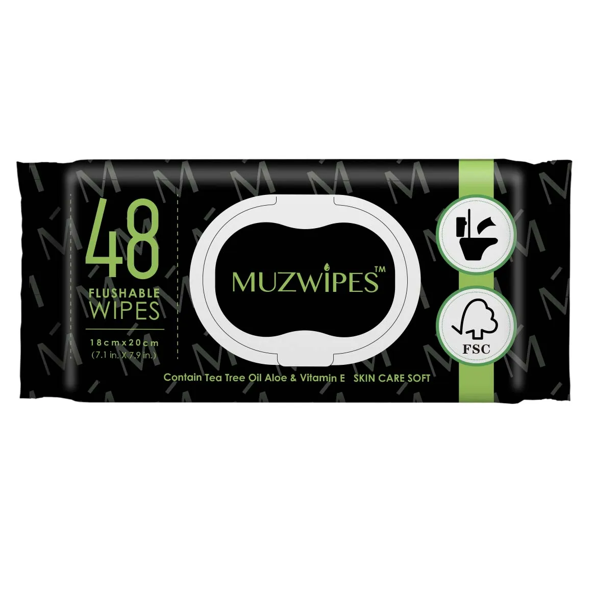 Premium Flushable Wipes 99.9% Water Content Healthy & Safe Antibacterial Wipes