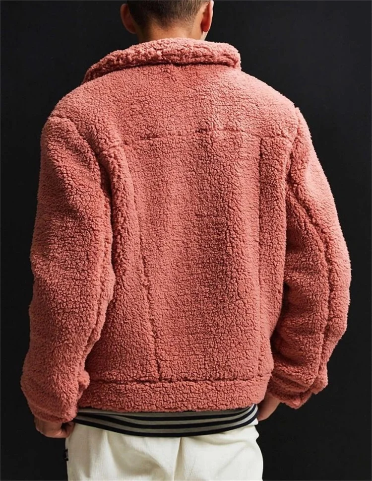 QYOURE Custom ashion холодная зимняя уличная одежда для улицы из искусственного берберского флиса куртка-тракер шерпа мужчин