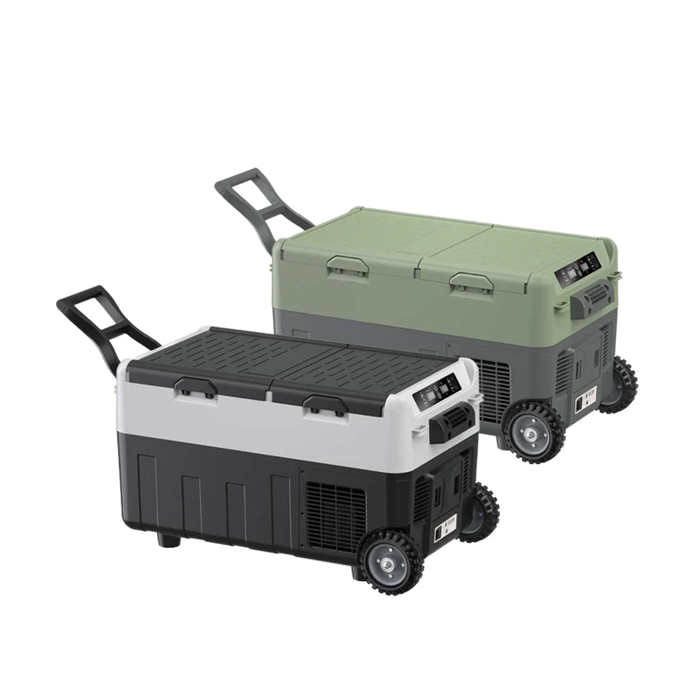 Best Quality Dual-Zone 40L Car Travel Freezer Frid Solar Outdoors 12V/24V Compressor Plastic 30L Cooling Function 60L Capacity