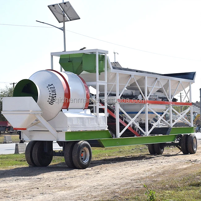 JZ drum mixer Concrete batching plant trade YHZS35 concrete batching plant for sale