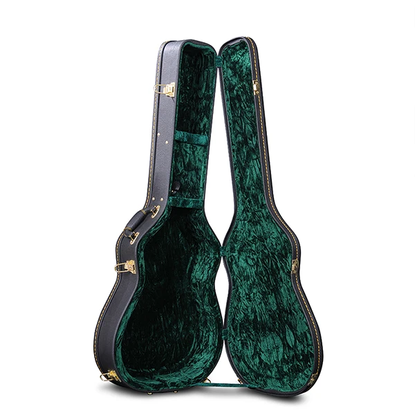 Musical Instruments Custom Black Leather Folk Instrument Case 12-string Acoustic Guitar Case Guitar Box