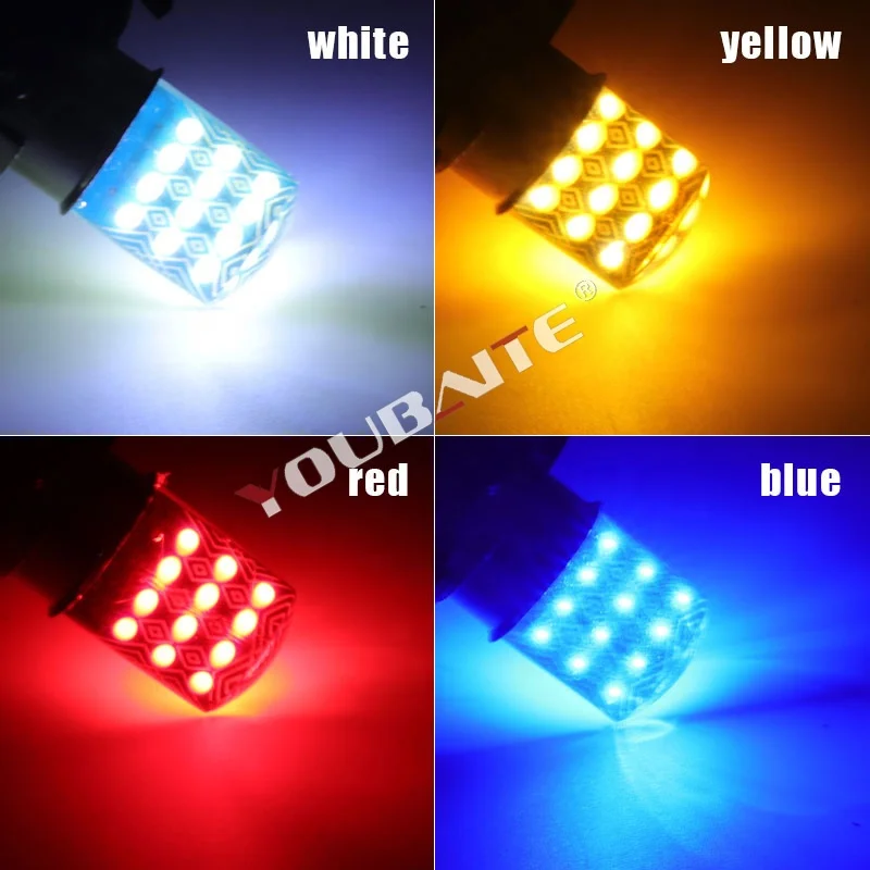 Motorcycle brake light bulb 1157 cob 24smd 12V white 1156 flash BAY15D double contact Strobe led lights for motorcycle