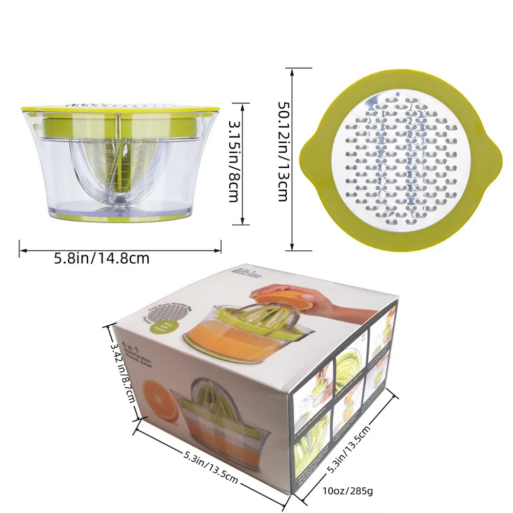 Hot Selling Kitchen Items Fruit & Vegetable Tools 4 In 1 Manual Hand Citrus Orange Juicer Lemon Squeezer With Measuring Cup