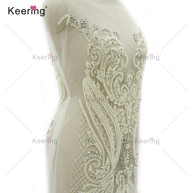 Модные красивые драгоценные камни вышитые бисером камень кристалл горный хрусталь аппликации для платья платье для свадебных церемоний, WDP-069