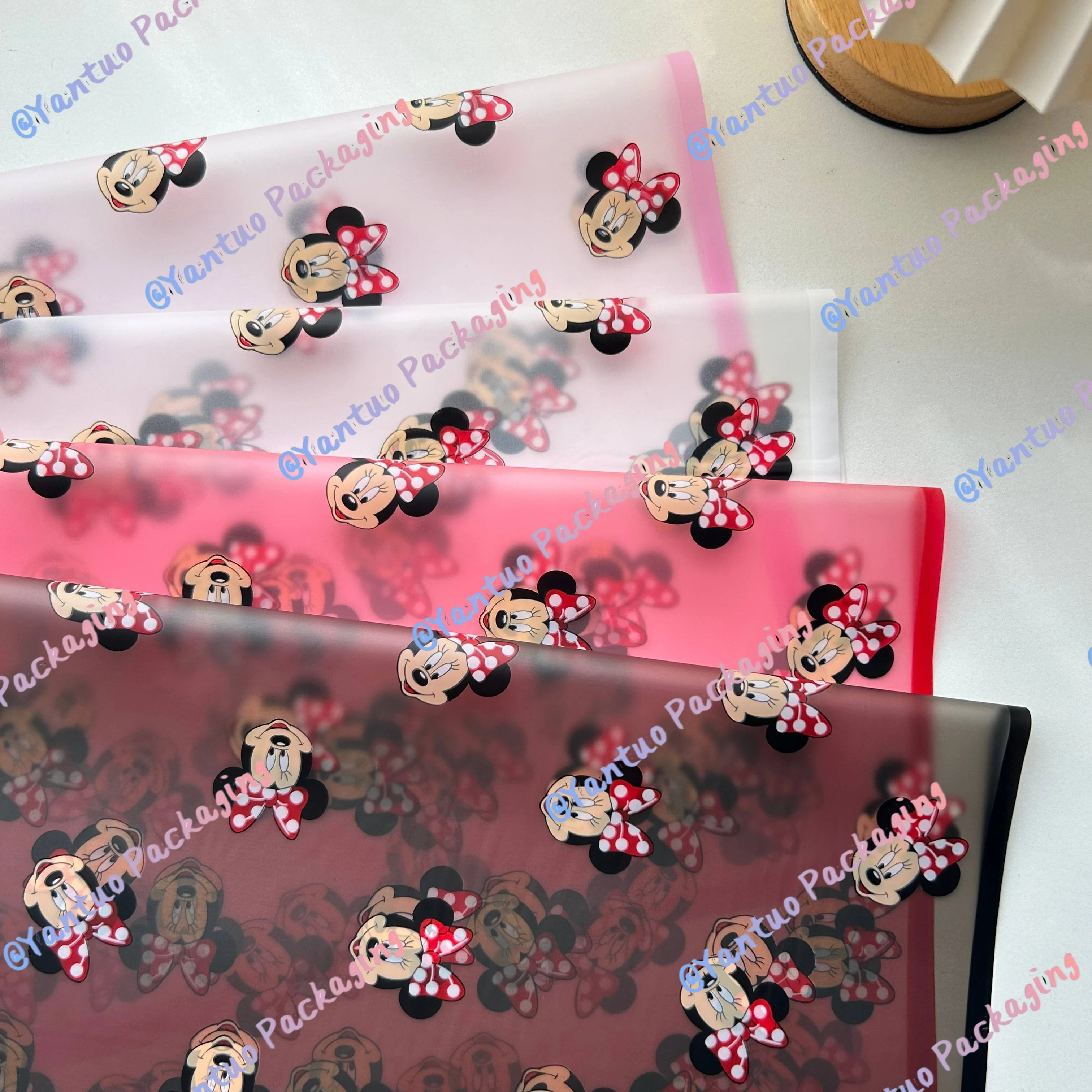 Mickey Mouse Flower Wrapping Paper Latest Cute Design Packaging for Bouquet Florist Supplies