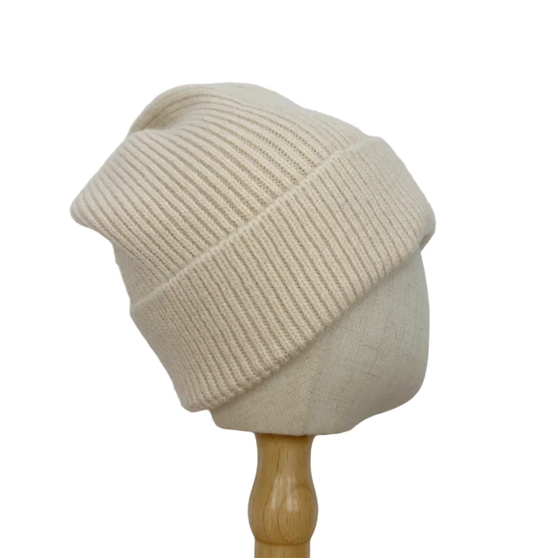 New Arrival Simple Design Neutral knitted ribbed hat Soft hat Casual hat
