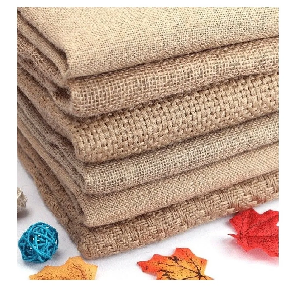 Top Selling Jute Burlap Hessian Cloth for Construction Bag Cover Outdoor Crafts Fabric Eco-friendly Wholesale jute sack Cloths