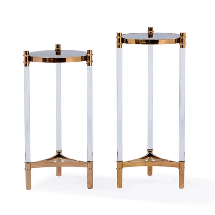 Transparent acrylic wedding flower stand side table living room bedroom can be customized dinning room table