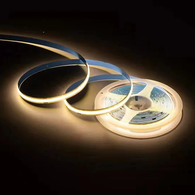 Wholesale Waterproof Flexible COB Strip 320/480/528leds/m cob led strip light power supply connector