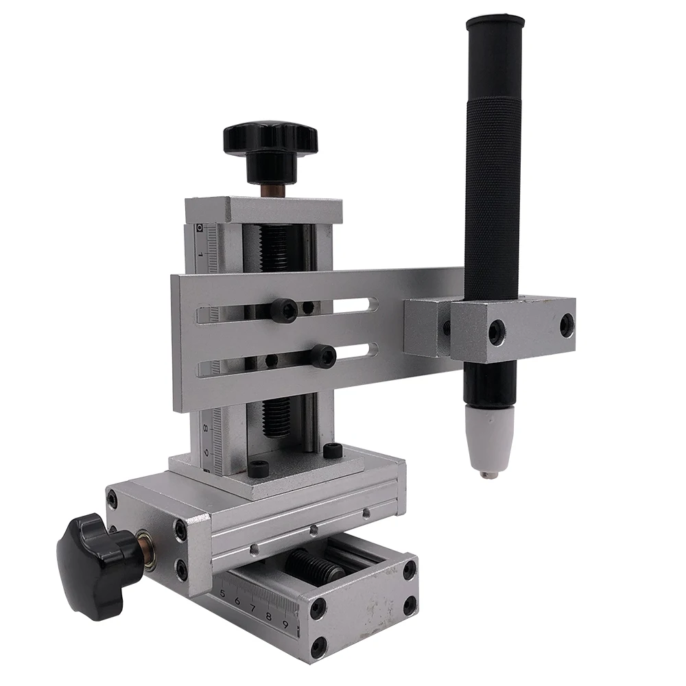 XYZ Axis Welding Slide Stand Holder TIG MIG Welding Clamp 3D Cross Manual Adjustment Slide Table Welding Torch Holder