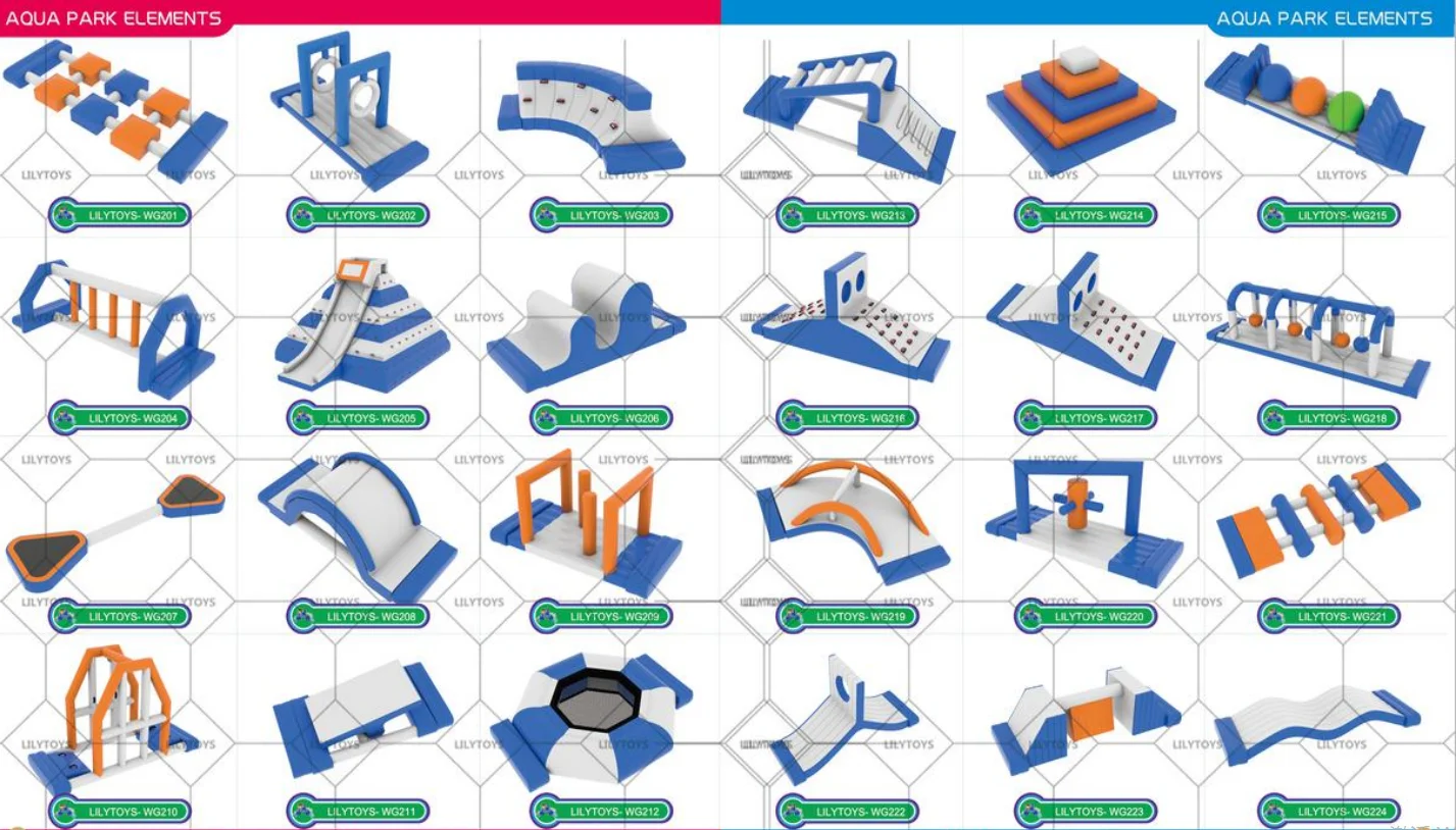 Commercial inflatable large floating water park for beach used waterpark