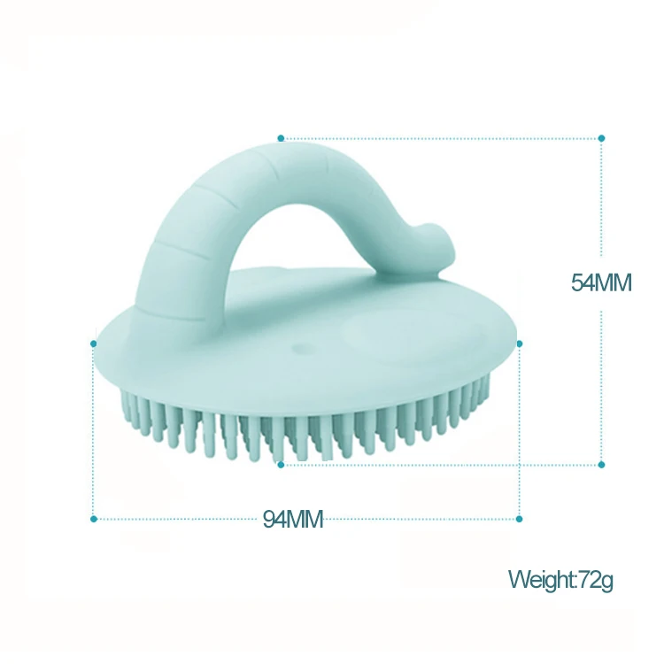 Пищевая Мягкая силиконовая Детская щетка массажная для ванны с ручкой простая в
