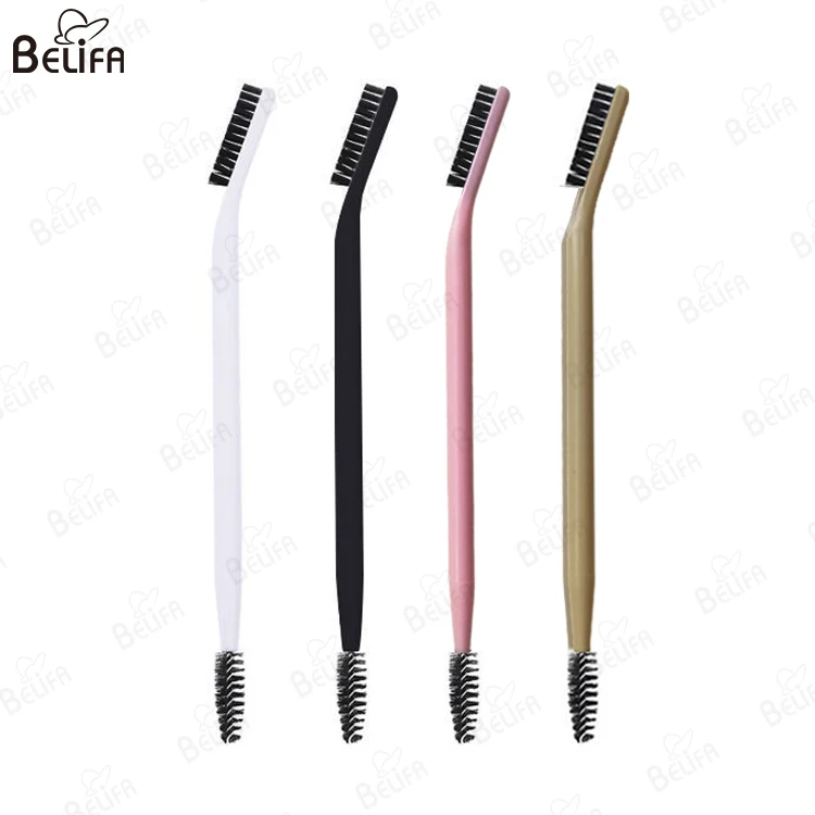 Custom Logo Eyelash Eyebrow Lift Applicator Tool Spoolie Mascara Wand Double End Eyebrow Eyelash Eye Brow Makeup Brushes