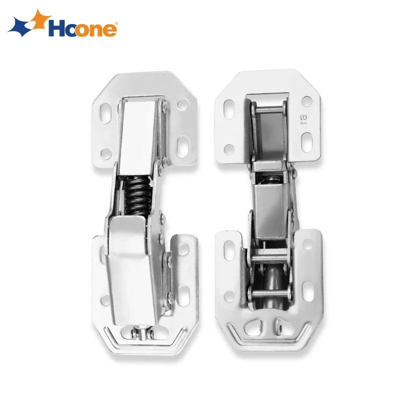 Hoone Hydraulic 90 Degree Cupboard Bridge Hinge for Cabinet Door Soft Close Concealed American Frog Furniture Hinge