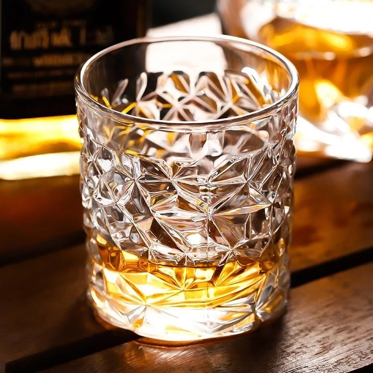 Clear Crystal Whisky Cup 210ml Classic Whisky Glass Rocks Barware For wine Drinks