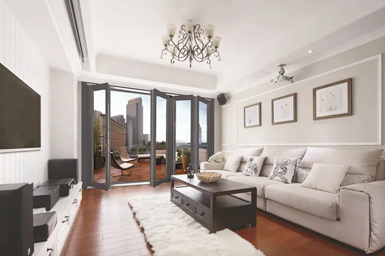 Aluminum Folding door 27 Years Experience Commercial Residential Aluminum Folding door System OEM Good Price