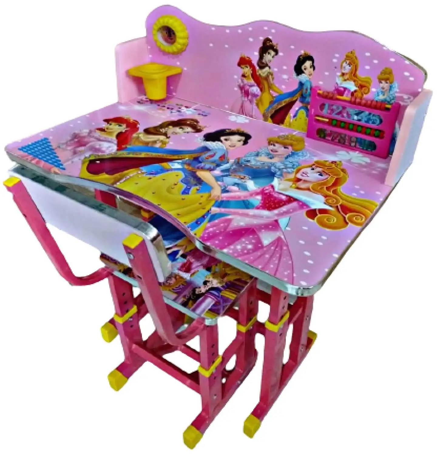 Wholesale Cheap India Toby Pink Baby Desk Premium Table Kids Furniture Wooden Children Student School Desks Chair for Classroom