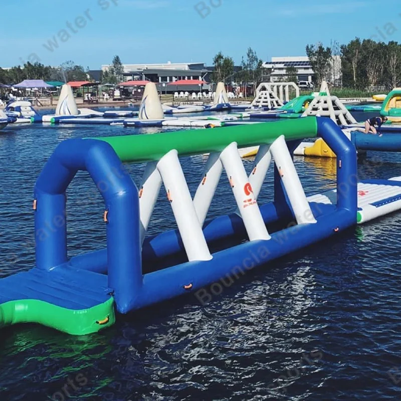 Free Customized Swimming Pool Inflatable Floating Aqua park Water Play Equipment Adventure Park From Bouncia For Sale