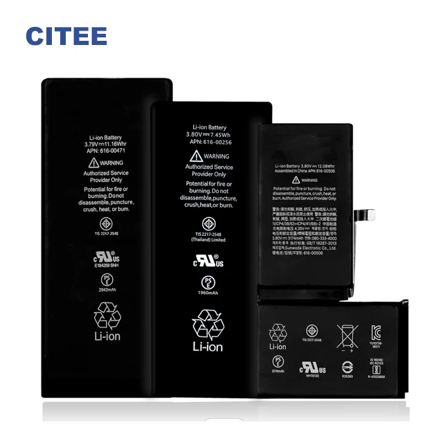 High cycle lifespan lithium battery cell for iphone X XR 7 Plus 8 11 11 Pro Max 12 Pro Max 13 14 14 Pro Max Rechargeable battery