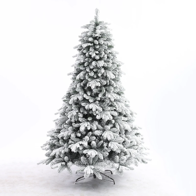 Yiwu Futian Market Factory directly sale 120cm to 360cm Hot sale White Snow flock Artificial Christmas Tree
