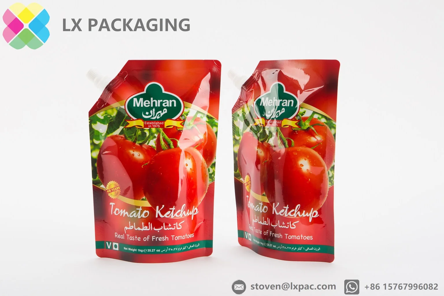 Ketchup Sauce Packaging - Tomato Paste Hot Filling Aluminum Foil Barrier agait Oxygen / moisture Flat Pouch Bag