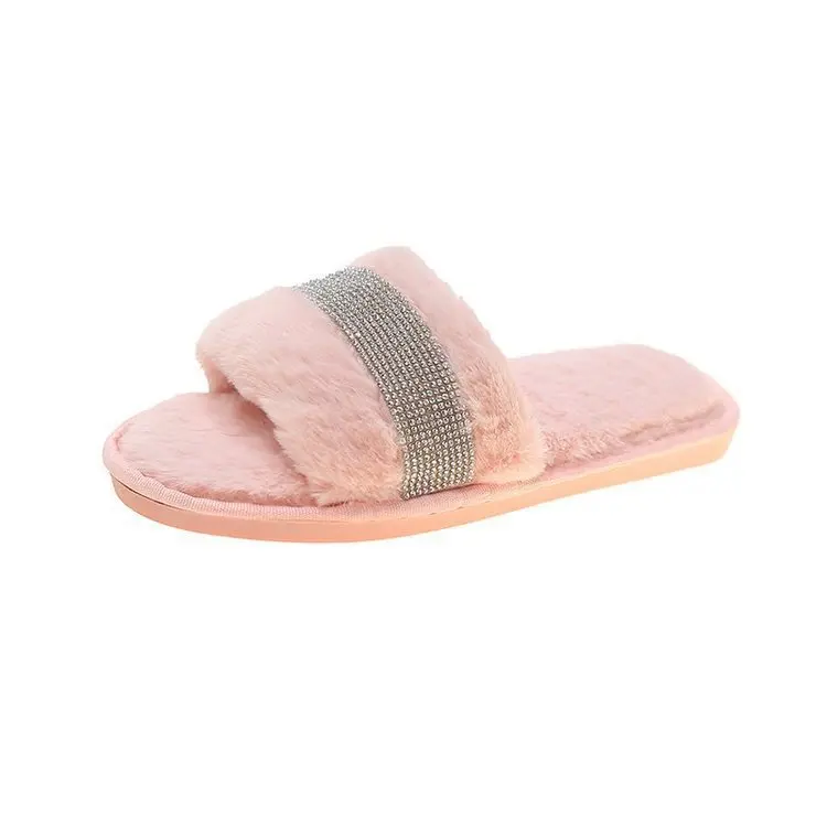2022 Fashion Women Indoor Fluffy Slides Slipper Custom