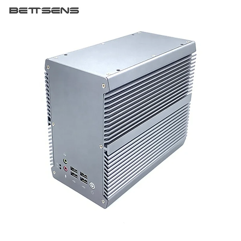 PCIE X16 , PCIE X4 slot dual PCI slot industrial embedded box mini pc Cheapest J1900 i5 6200  dual LAN