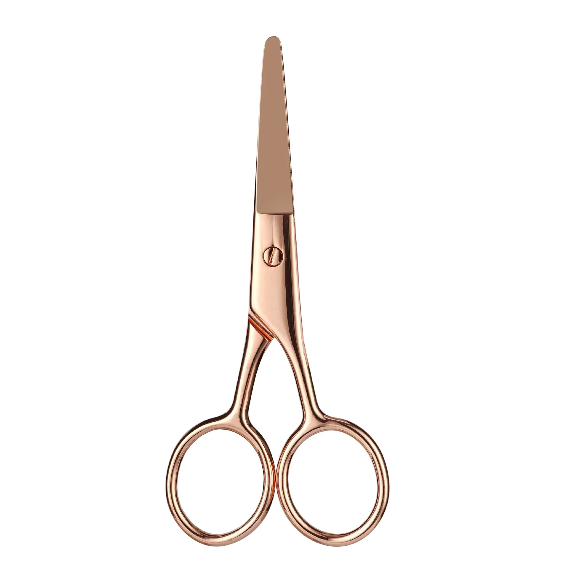 High quality Steel Professional Stainless Steel nose hair barber curve beard scissors