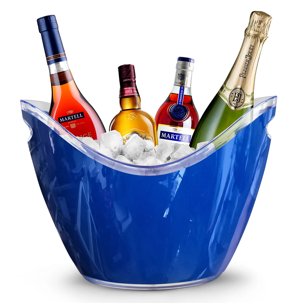 Прямая продажа с завода, прозрачное белое 8 л льда, акриловое пластиковое ведро для льда