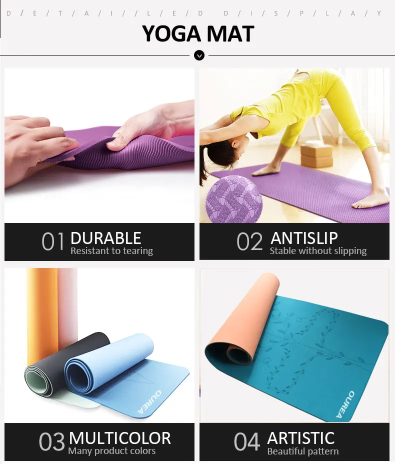 Custom Indoor Rubber Yoga Mat Set Wholesale Thick Workout Mat With Brick