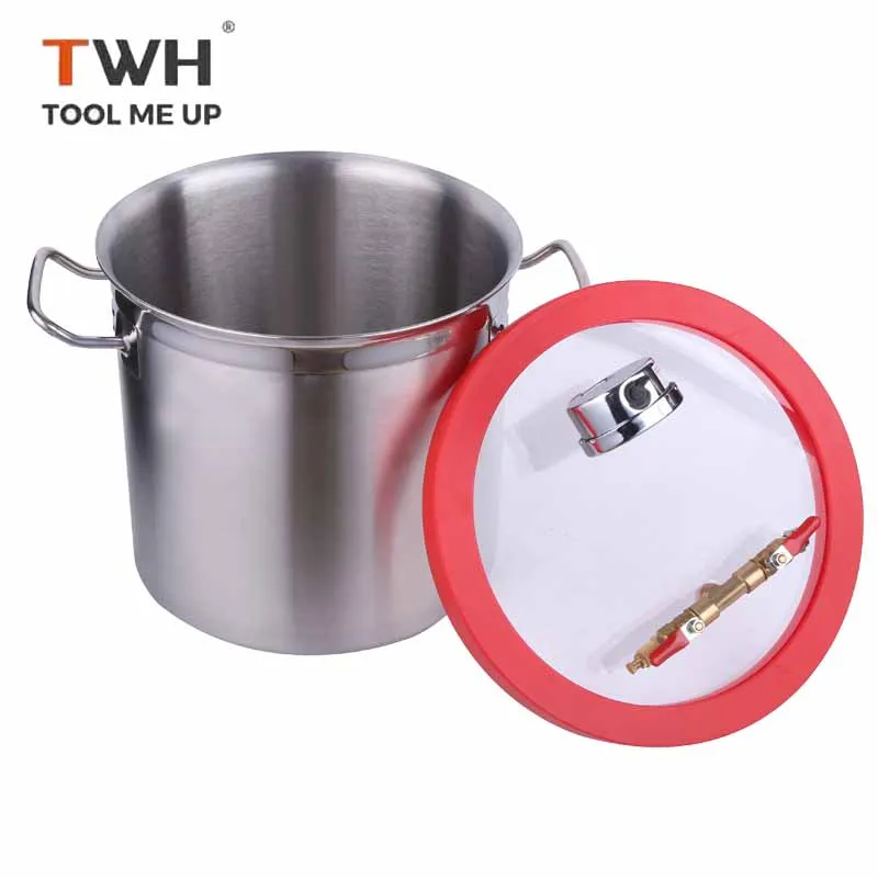 China Barrel Stainless Steel 20L 6 Gallon Vacuum Chamber Degassing For Resin