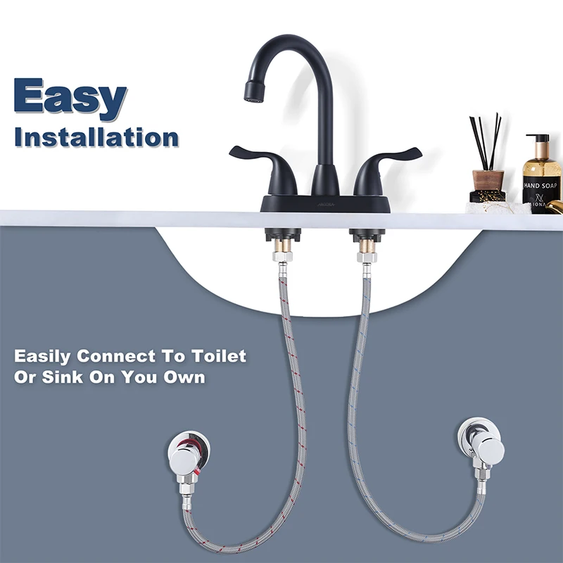 Линия смесителя шланг для соединения крана Плетеный Нейлоновый Шланг подачи воды 3/8 дюйма Comp x 1/2 2 шт. впускной водопроводного