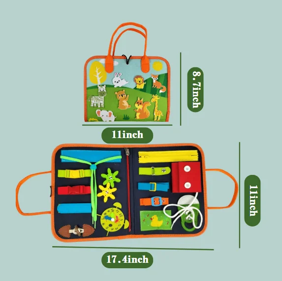 Manufacturer Autistic Sensory Toys Busy Board Felt Creative Toy Busy Board For Kids Playing With Learning