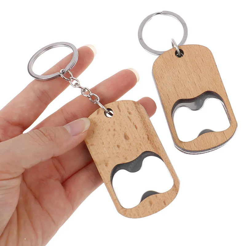 New product ecofriendly Custom Logo wood nfl keychains Wooden motel key chains blank Wood gift DIY keychain for crafts