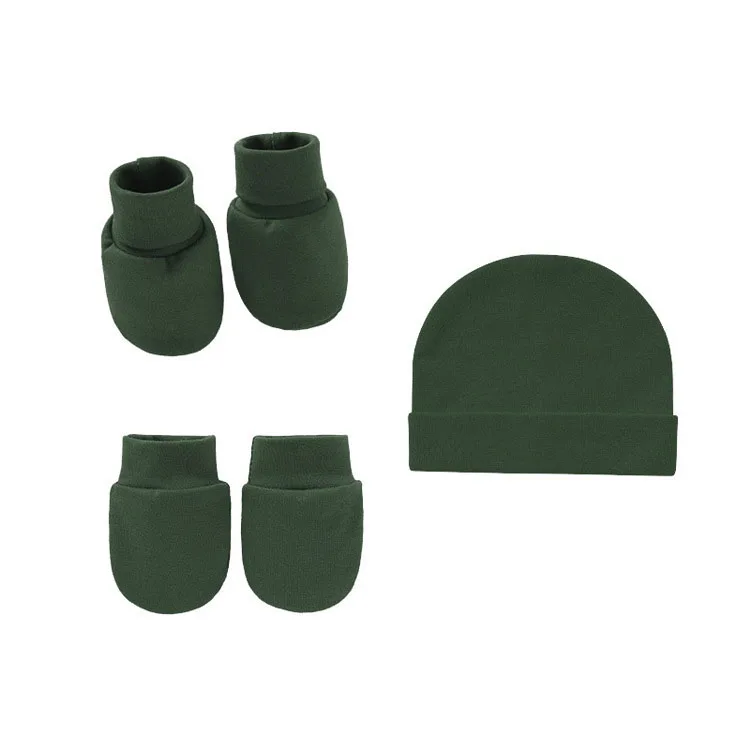 Носки для новорожденных хлопковые цветные детские носки для мальчиков и девочек, для малышей, шапки-бини, 5 предмета в комплекте с носками и приятные на ощупь варежки для детей