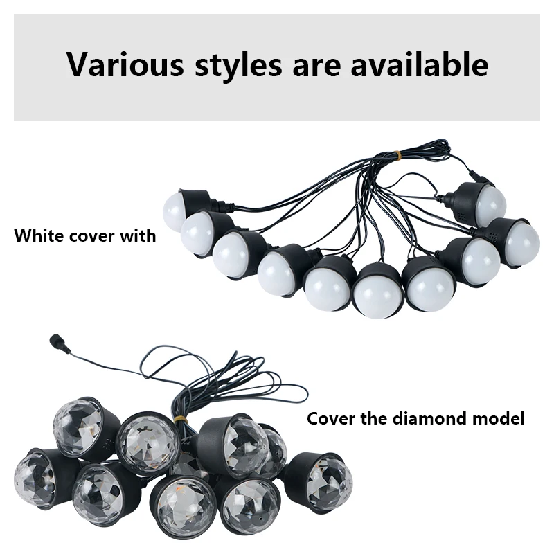 Ip65 Waterproof Outdoor Wedding Party Holiday Christmas Decorative Fairy Crystal G50 Led Light String With Remote Control