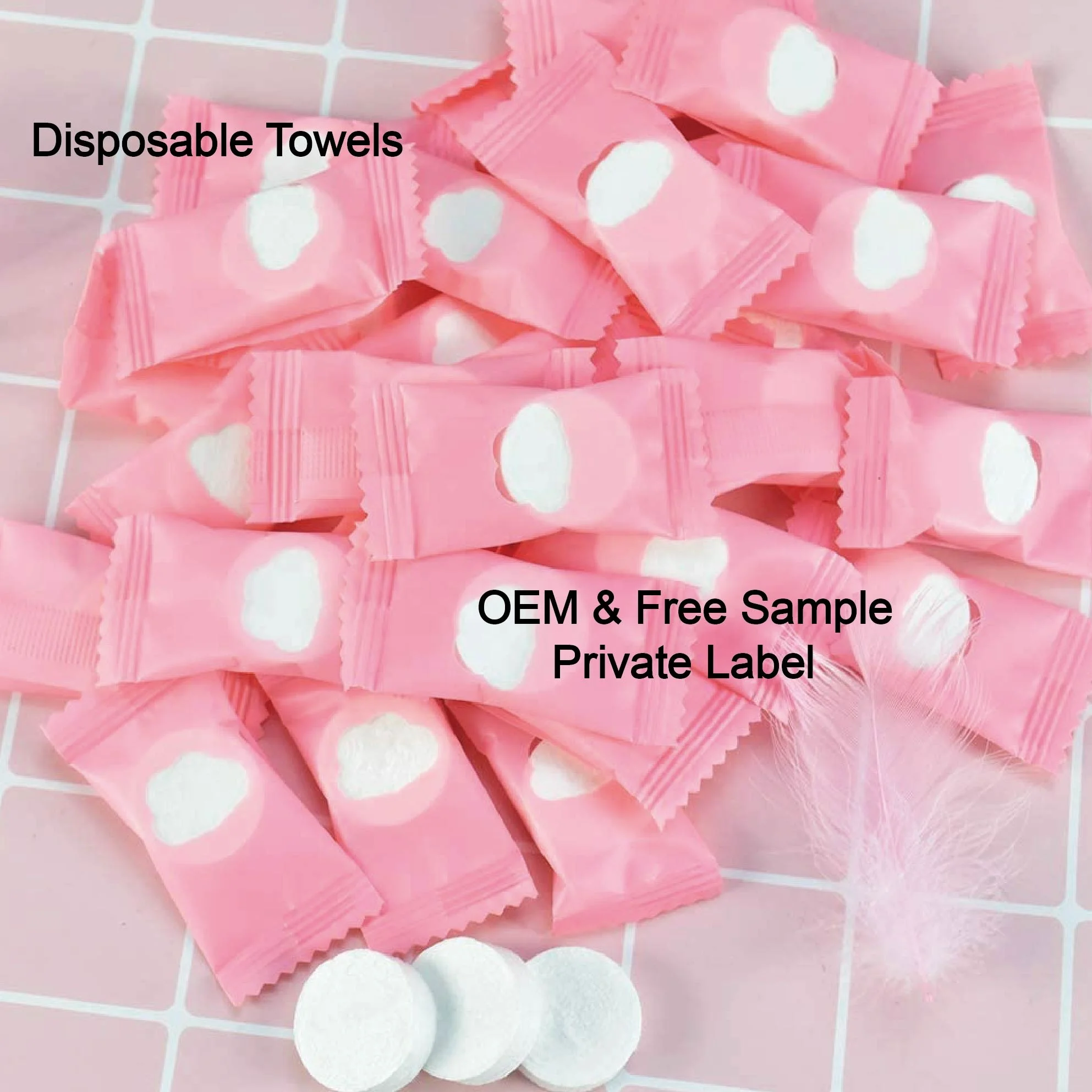 Custom Logo Non Woven Face With Fabric White Adult Cotton Bath Bamboo Fiber Egg Large Magic Pill Compressed Disposable Towels