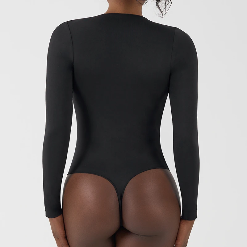 SK0716 Long Sleeve Body Suits Womens seamless Bodysuits Tops for Women Slim Fit Tummy Control Shapewear Athletic Wear