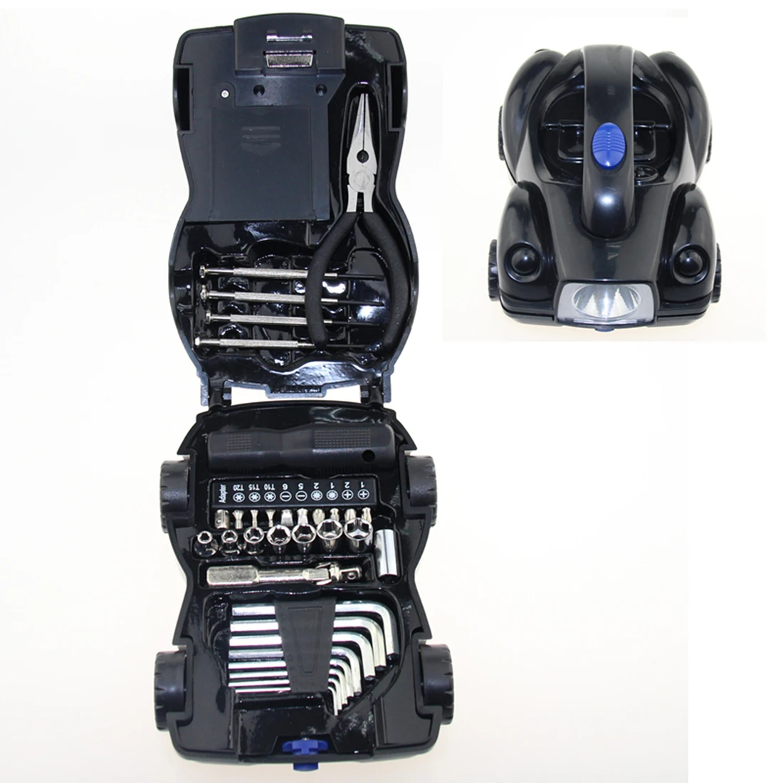 
34pcs Advertising Gift Type diy tools Car Shape Case Package Hand Tool Set 