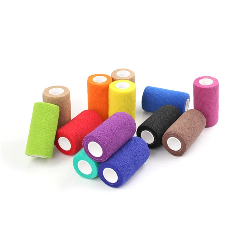 Bulk Wholesale Paw Printing Vet wrap Elastic Self Adhesive Medical Cohesive Bandage Vet Tape