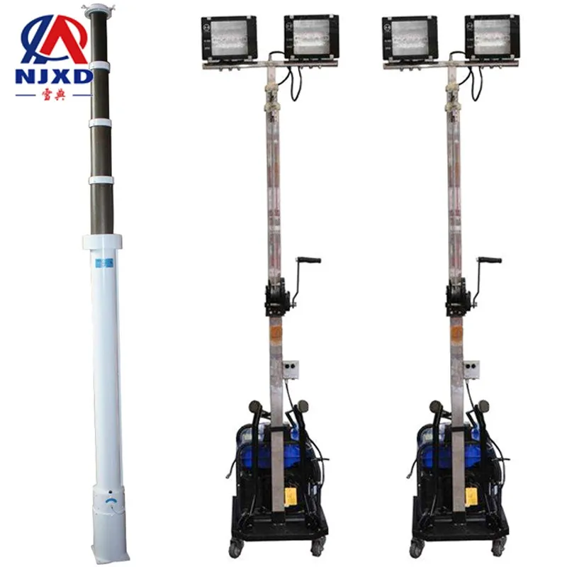 
XD552 10m tripod mobile pneumatic mast pole light lifter 