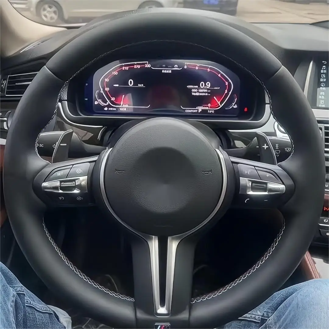 High Quality accessories car carbon fiber steering wheel for supra bmw e46 tesla yoke mercedes-benz jeep wrangler jl mk7 golf