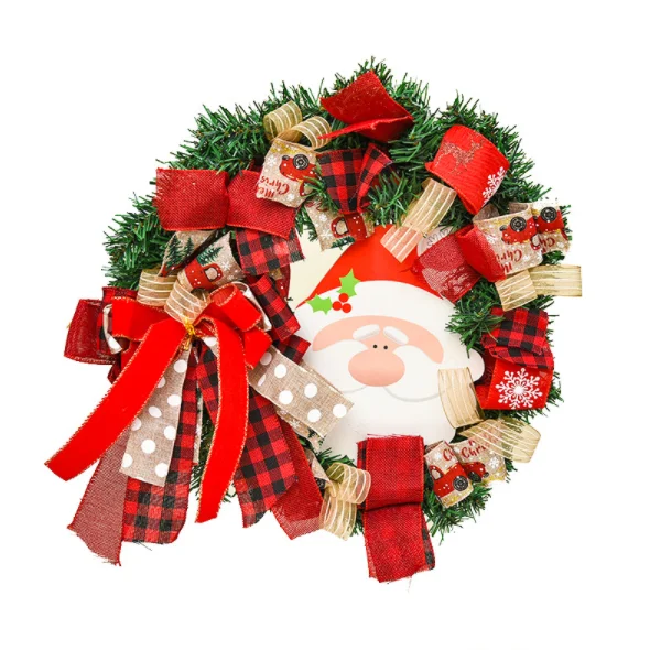 Holiday Celebration Plastic Pvc Artificial Christmas Wreath Garlands For Front Door