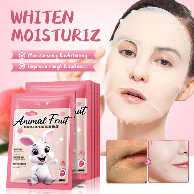 OEM SADOER Private Label Beauty Fruit Face Maskss Mascarillasl Facial Mask moisturizes hydrates cartoon themed Facial mask
